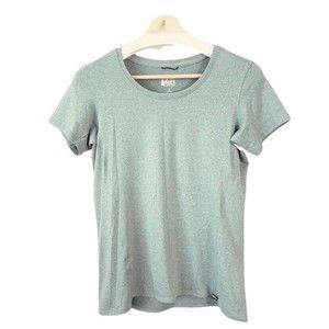 REI Co-op Women’s Tee Heathered Teal Blue/Green Color Soft Knit Size S